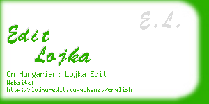 edit lojka business card